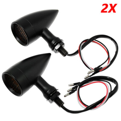 KEEPDSGN Chrome LED Mesh Bullet Turn Signal Lights For Honda Shadow Spirit VT 1100/750 & More 4 thumbnail image