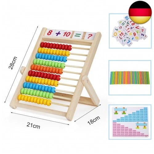 Nutabevr Rechenschieber Rechenrahmen, Kinder Grundschule Abakus zum Zählen und - Bild 7 von 7
