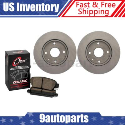 Front Anti Shake Disc Brake Rotors + Ceramic Brake Pads For 2009 Epica Chevrolet