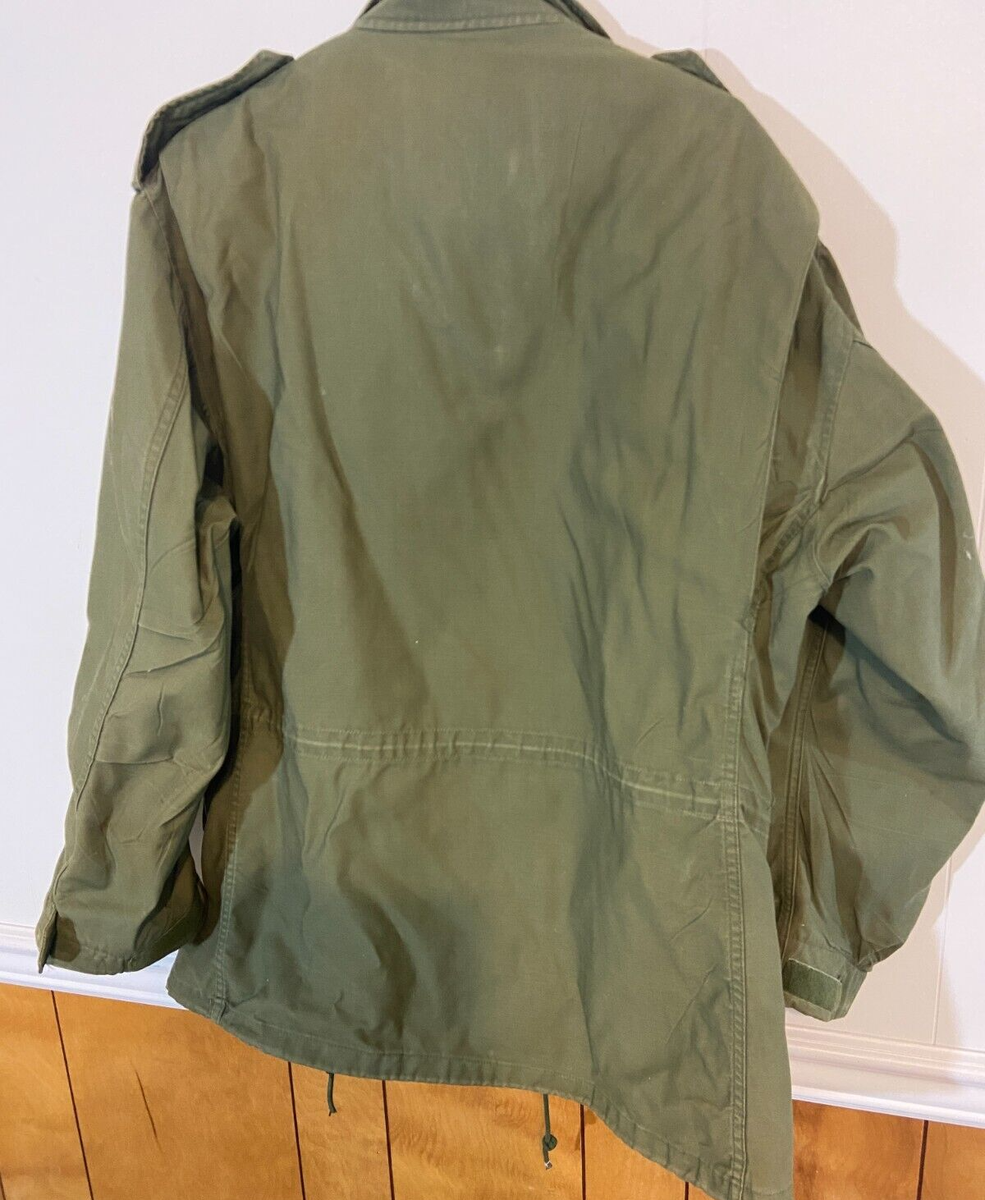 US Military Cold Weather Field Coat Men's Lg Lined 8415-782