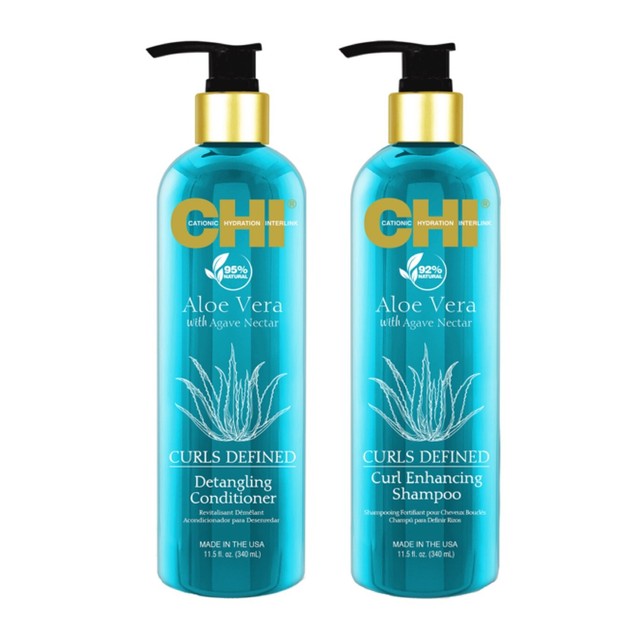 CHI Aloe Vera Agave Curl Defined Enhancing Shampoo & Conditioner Duo