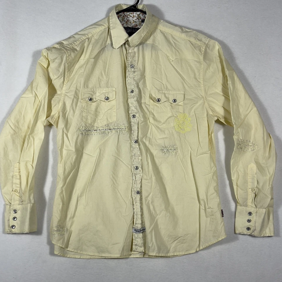 Camisa English Laundry Christopher Wicks Botón a Presión Bordada Para Hombre’s XL Foto 3 de 4