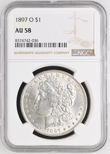 1897-O $1 Morgan Silver Dollar NGC AU58