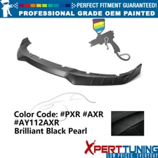 Fits 15-23 Dodge Charger 3PCS Front Lip IKON V3 ABS #PXR Brilliant Black Pearl