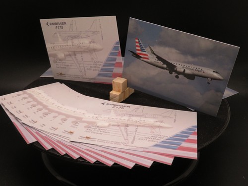 American Eagle ENVOY Trading Cards Embraer E175 - Set of 25 - FREE SHIPPING - Picture 3 of 7