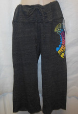 Heart and Soul capri pants screenprint Black Large Adult drawstring comfy