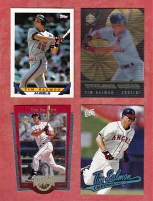 TIM SALMON  LOT of 4 1993-1997 Topps, Fleer, Upper Deck MLB Baseball Cards (91)