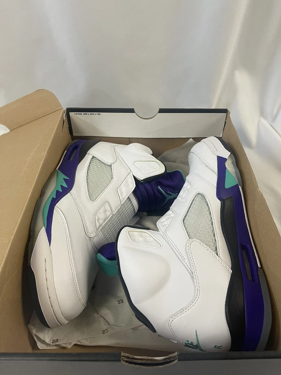 Nike Air Jordan 5 V 5s NRG Grape White Fresh Prince AV3919 135 Mens Size 11 NEW