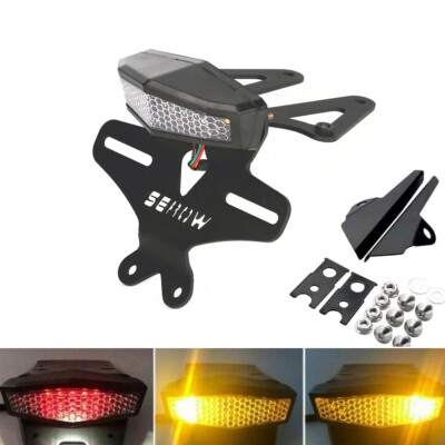 CLEAR LED Short Tail Tidy License Plate Fender For YAMAHA SEROW 250 XT250 2018+