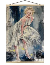 Marilyn by: Lucille Lee Poster  - 24" x 36"  with Poster Hanger Natural Color