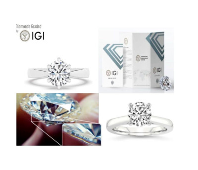 1,25ct Rundschliff 18kt Gold Diamant Solitär Ring VS1/G - Lab Grown IGI Certified