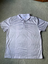 Mens Polo Shirt Performance Dri Fit Moisture Wicking XL light gray