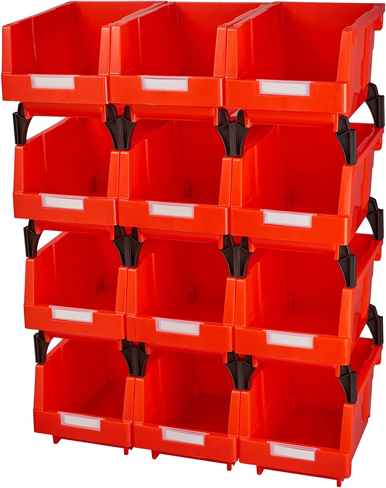 Shop Stackable Organizer Bins Parts Bin Shelf Storage Bin Garage