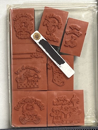 Juego de etiquetas de sello de goma Stampin' Up, etc. 8 piezas - Imagen 3 de 4