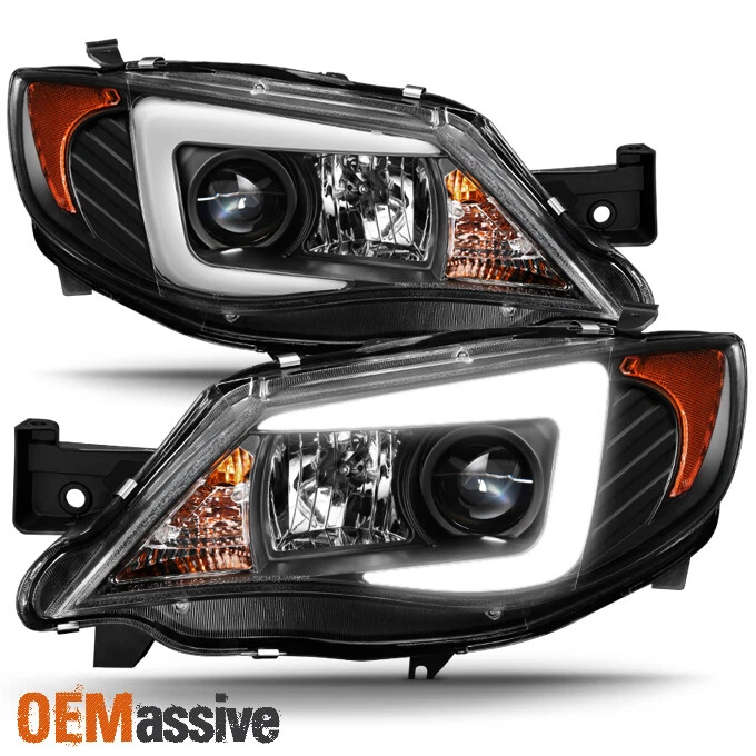 Fits [HID Type] 2008-2014 Subaru Impreza WRX LED Light Tube Projector Headlights - Image 2 of 4