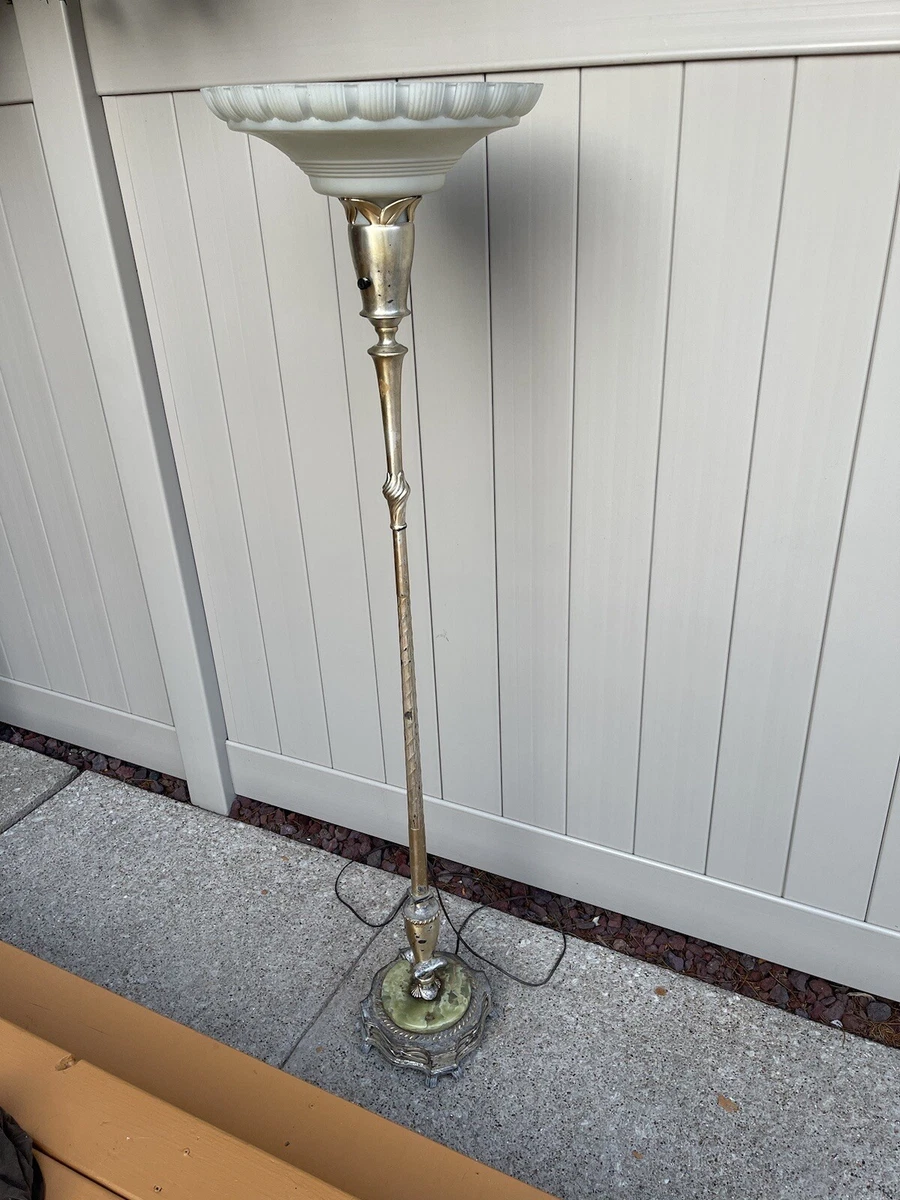 Silver torchiere hotsell floor lamp