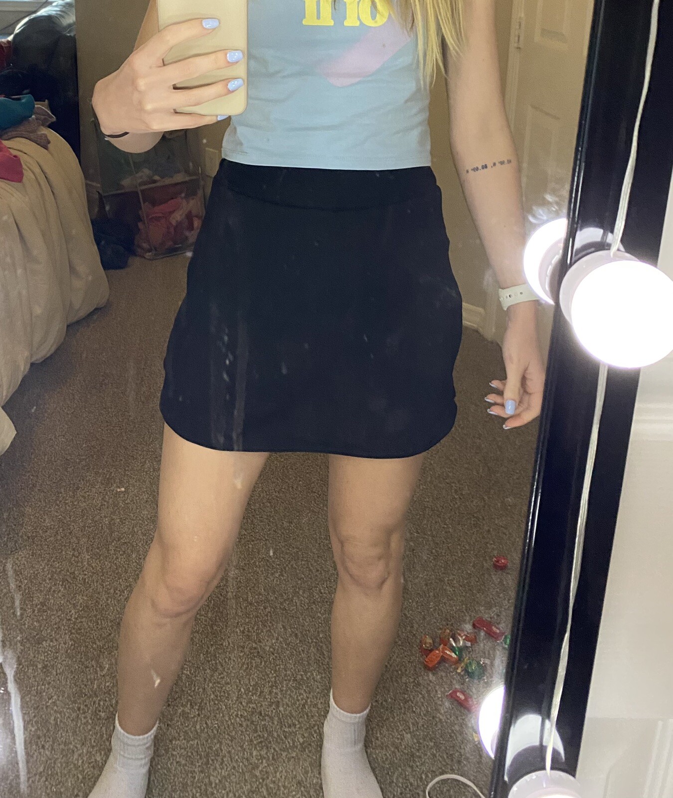 Halara Black Tennis Skirt (XS) | eBay