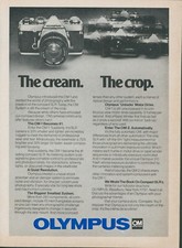 1978 Olympus Camera OM2 OM1 Compact SLR Cream Of The Crop Vintage Print Ad SI1
