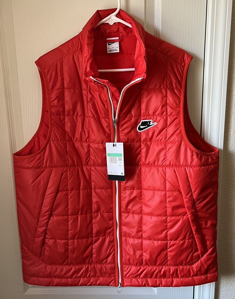red and white nike vest