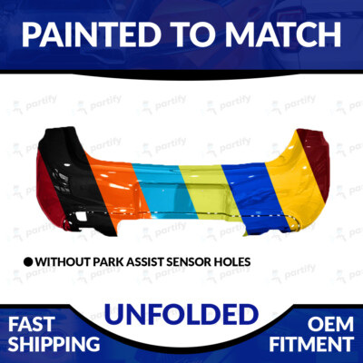 NEW Painted To Match 2013-2016 Dodge Dart Unfolded Rear Bumper W/O Sensor Holes