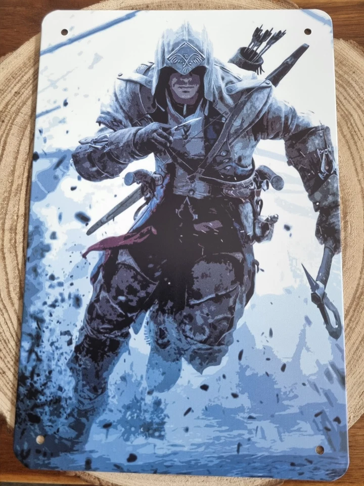 🍀 Blechschild Metallschild Tin Sign Gaming Assassins Creed 3