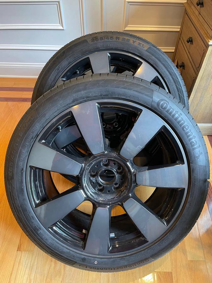 GENUINE ROLLS-ROYCE CULLINAN 7 SPOKE PART POLISHED SHADOW WHEELS OEM FACTORY SET