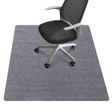 Riveroy Office Chair Mat Grey 48x36 Non-Slip Large Floor Protector Easy Clean