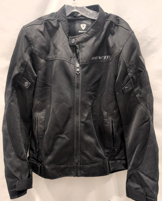 REV'IT! Eclipse Textile Mesh Armored Motorcycle Jacket Size Men's Medium Black M