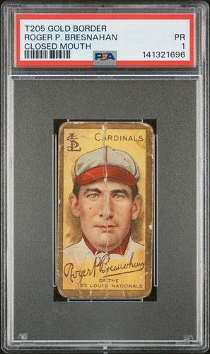 Roger P. Bresnahan [Closed Mouth] 1911 T205 Gold Border card