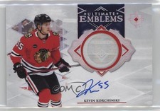 2023 Upper Deck Ultimate Collection Emblems Rookies SP Kevin Korchinski Auto f6d