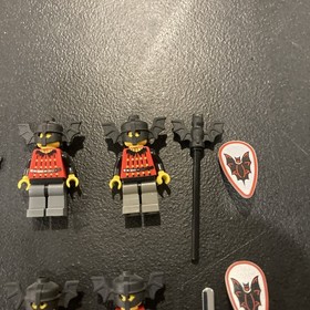 4 LEGO Bat Lord Minifigure Castle Fright Knights Shield Sword Lot 6097 6087 6027