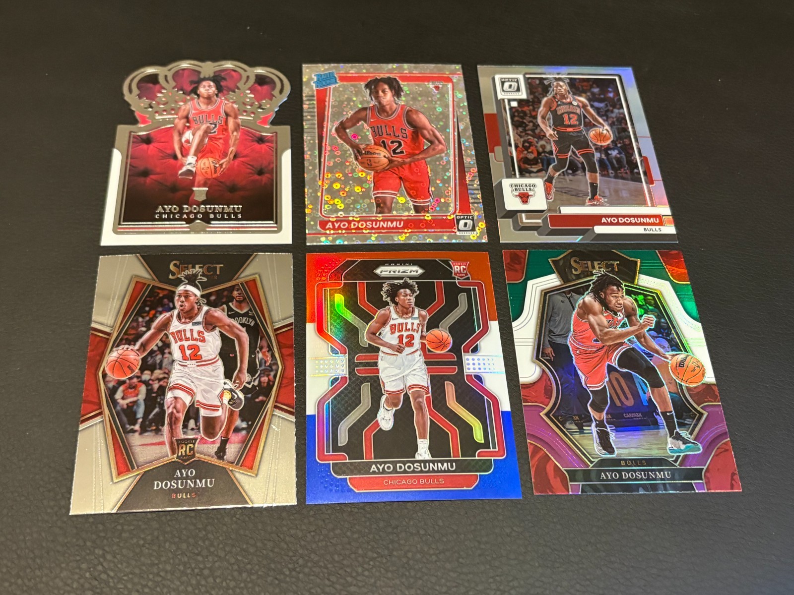 2021-22 Ayo Dosunmu Fast Break Silver Rated Rookie Donruss Optic RC #171 Bulls