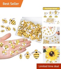 50 Pcs Tiny Craft Bees - Adorable Resin Bumble Bee Decor for Every Celebration