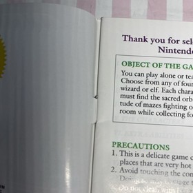 NES Gauntlet Manual Nintendo for Black Cartridge Gauntlet Tengen Circle Seal