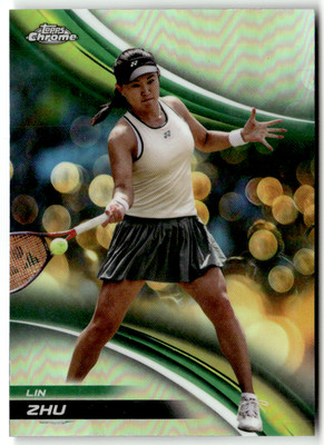 Topps Chrome 2025 Tennis No. 129 Lin Zhu Refractor