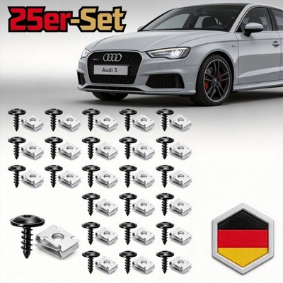 25er-Set Befestigungs Schraube, 25x T25 M5 Schrauben und 25x U Muttern Clip Kit