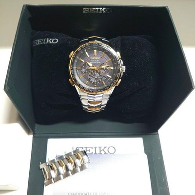 美品セイコー コーチュラ 電波ソーラー 8B92-0AL0 SSG010 Seiko Coutura Solar Chronograph Watch 8B92-0AL0 SSG010 Black Gold