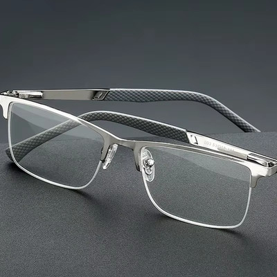 Herren Lesebrille Business Presbyopie Brille Metallgestell Anti Blaulicht Eyeg