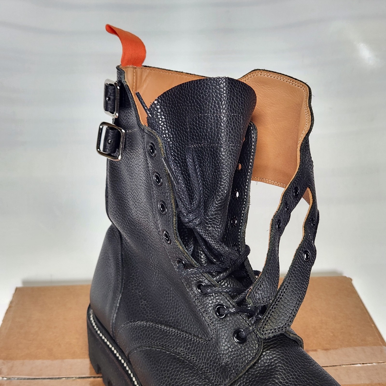 Size 11 (UK 10) - TRICKERS x TODD SNYDER Combat Boot - Black Leather
