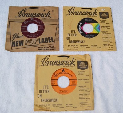 3 Jackie Wilson 45 rpm Records, incl. Come Back To Me and All My Love, Brunswick