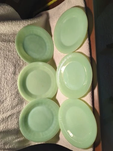 Lot Of 6 Fire King Jadeite Desert Salad Plates