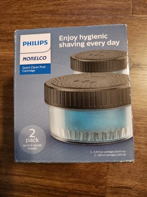 Philips Quick Clean Pod Cartridge 5.41 Fl Oz Pack of 2 Shaver Cleaning Solution