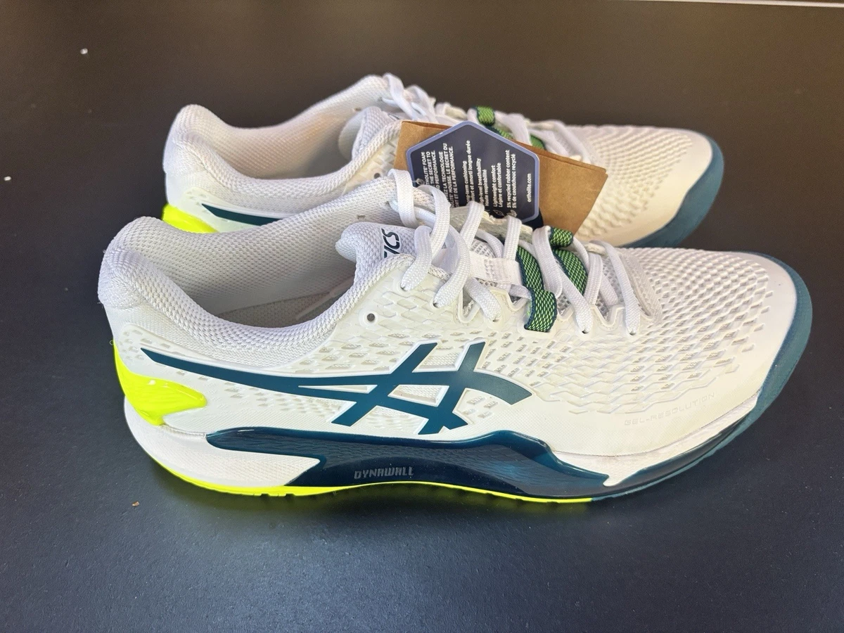 ASICS Men\'s Blue Athletic Tennis Shoes with White & Neon Yellow Accents Asics Gel-DS Trainer 20th Anniversary Womens 5.5 Yellow  main image 4