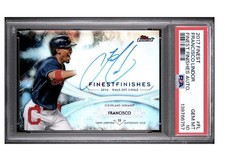 2017 Finest Finishes Autograph Francisco Lindor Auto PSA GEM MINT 10