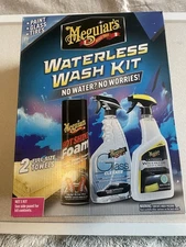 Meguiar’s Waterless Car Wash Kit Tire Shine w/ Towels Gift For Him Glass & Wax