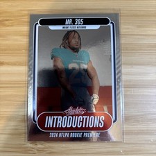 2024 Absolute Football Jaylen Wright Introductions Miami Dolphins Rookie I-JWT