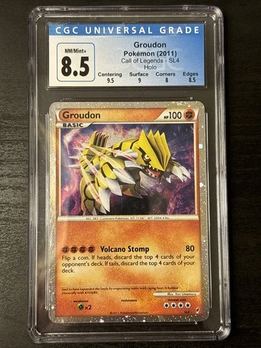 Groudon SL4 Shiny 2011 Call of Legends Shiny Holo Rare Pokemon CGC 8.5 Nm/mint+