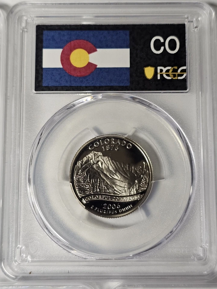 2006-S Proof State Quarter Set ( 5 Coins) PCGS PR70 DCAM-State Flag Last One  - Image 3 of 4