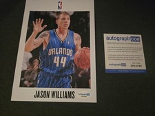 JASON WILLIAMS signed autograph in person 15x21cm autograph card NBA ACOA