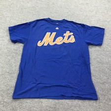 New York Mets Shirt Mens Large Blue MLB Baseball Player Lagares 12 Majestic